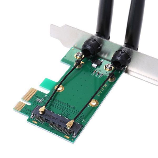 smart home control wireless card wifi mini pci-e express to adapter 2 antenna external pc drop
smart home control wireless card wifi mini pci-e express to adapter 2 antenna external pc drop