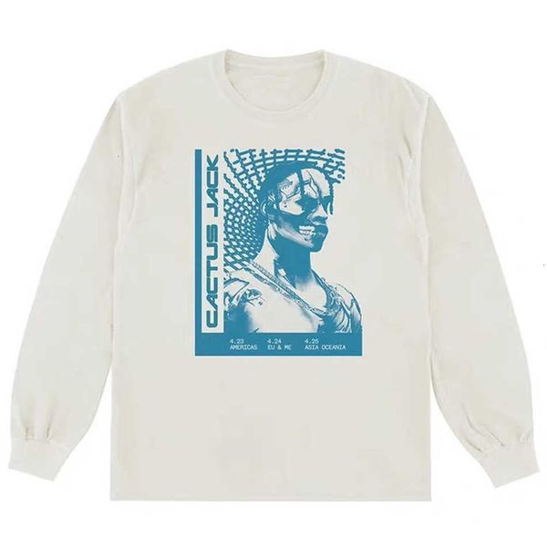 women's t-shirt long sleeve travis scott cactus jack t-3500 repeat ls t shirt men women washed old vintage tees gpf1, White
women's t-shirt long sleeve travis scott cactus jack t-3500 repeat ls t shirt men women washed old vintage tees gpf1, White