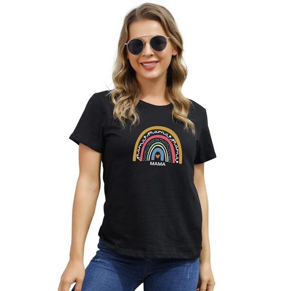 women's t-shirt rainbow mama shirts for women letter printed casual short sleeve round neck t shirt mommy summer basic tees gift, White
women's t-shirt rainbow mama shirts for women letter printed casual short sleeve round neck t shirt mommy summer basic tees gift, White
