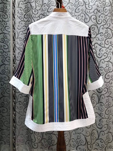 blouses cotton blouses spring summer fashion women v-neck striped print half sleeve casual basic blouse femme, White
blouses cotton blouses spring summer fashion women v-neck striped print half sleeve casual basic blouse femme, White