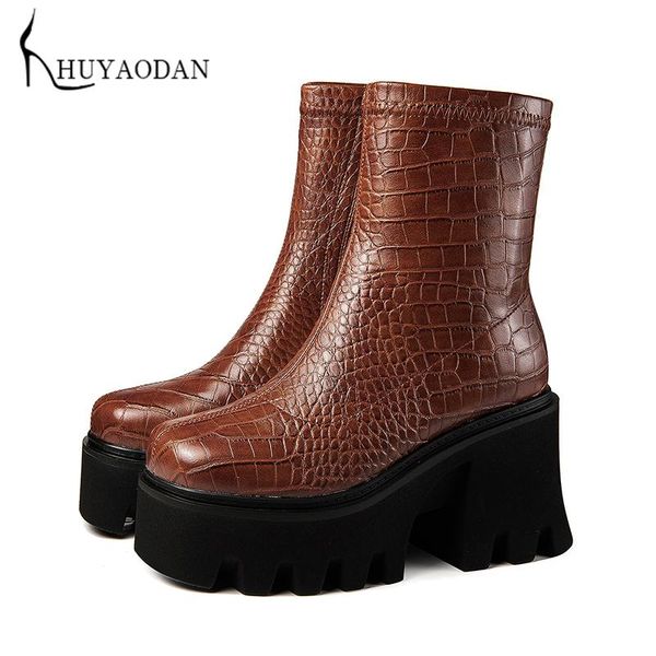 boots autumn winter women's high heeled thick platform ankle pu leather crocodile pattern ladies shoes with side zipper punk, Black
boots autumn winter women's high heeled thick platform ankle pu leather crocodile pattern ladies shoes with side zipper punk, Black