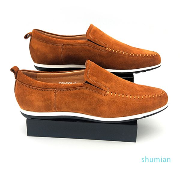 spring leather dress shoes soft soles fashion casual men a foot, Black