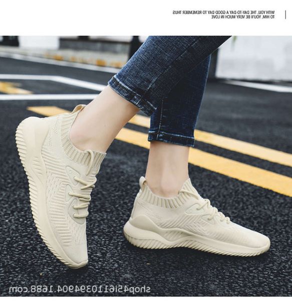 casual shoes 2021 new women's shoes summer sports flying mesh casual l0e1, Black