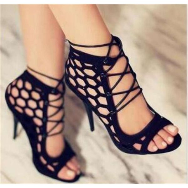summer style high heel thin cross strap hollow out open toe women's sho fish mouth cool boots, Black
summer style high heel thin cross strap hollow out open toe women's sho fish mouth cool boots, Black