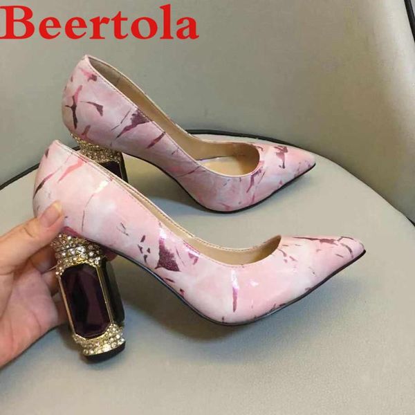 dress shoes genuine leather women's pumps class crystal strange heels pointed toe wedding women designers brand chaussures femme, Black
dress shoes genuine leather women's pumps class crystal strange heels pointed toe wedding women designers brand chaussures femme, Black