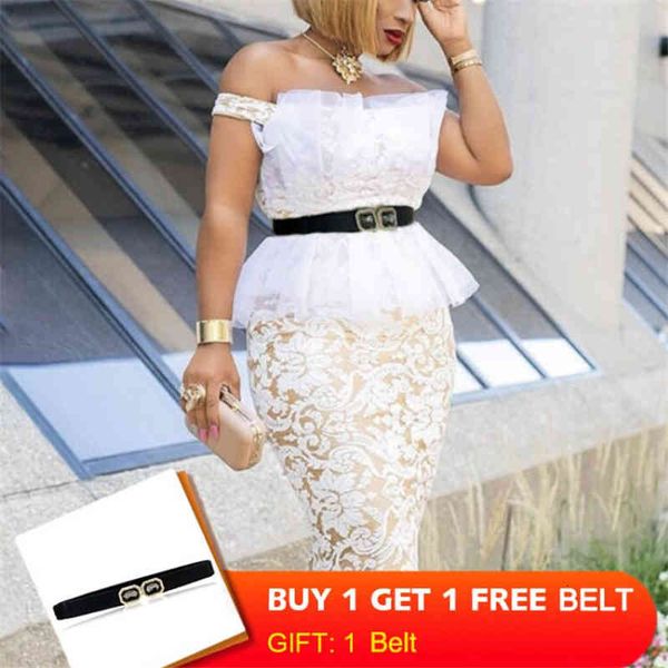 two piece dress christmas party lace mesh patchwork off shoulder with waist belt women vestido bodycon backless celebrate eve, White
two piece dress christmas party lace mesh patchwork off shoulder with waist belt women vestido bodycon backless celebrate eve, White