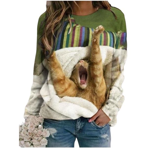 fashion o neck lovely cat print long sleeve christmas hoodies women casual pullover loose cartoon sweatshirts women's &, Black
fashion o neck lovely cat print long sleeve christmas hoodies women casual pullover loose cartoon sweatshirts women's &, Black