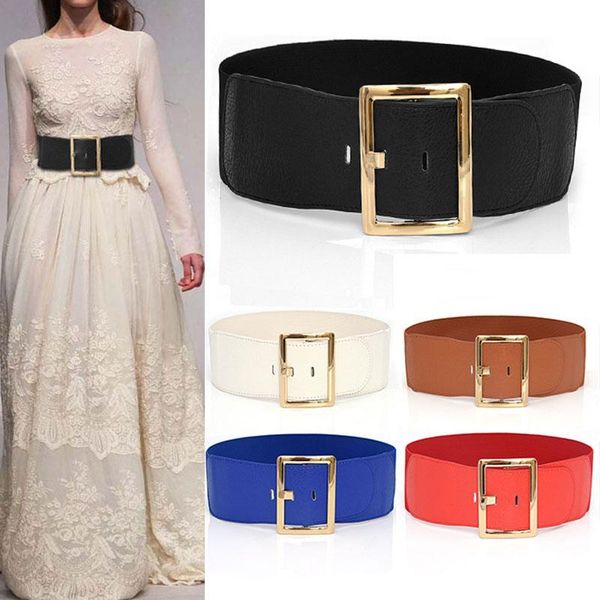 belts women belt coat sweater solid color alloy square buckle wide corset elastic waist fashion dress decorative waistband, Black;brown
belts women belt coat sweater solid color alloy square buckle wide corset elastic waist fashion dress decorative waistband, Black;brown