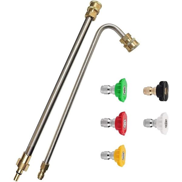water gun & snow foam lance pressure washer extension rod set, u-shaped replacement with 5 nozzle tips, 1/4 inch quick connection
water gun & snow foam lance pressure washer extension rod set, u-shaped replacement with 5 nozzle tips, 1/4 inch quick connection