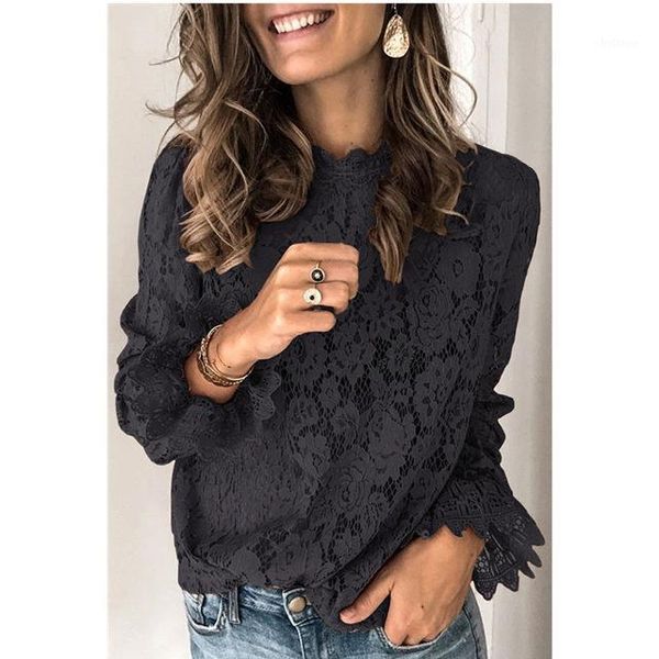 women's blouses & shirts women lace hollow ruffles elegant long sleeve o-neck flower black brown patchwork, White
women's blouses & shirts women lace hollow ruffles elegant long sleeve o-neck flower black brown patchwork, White
