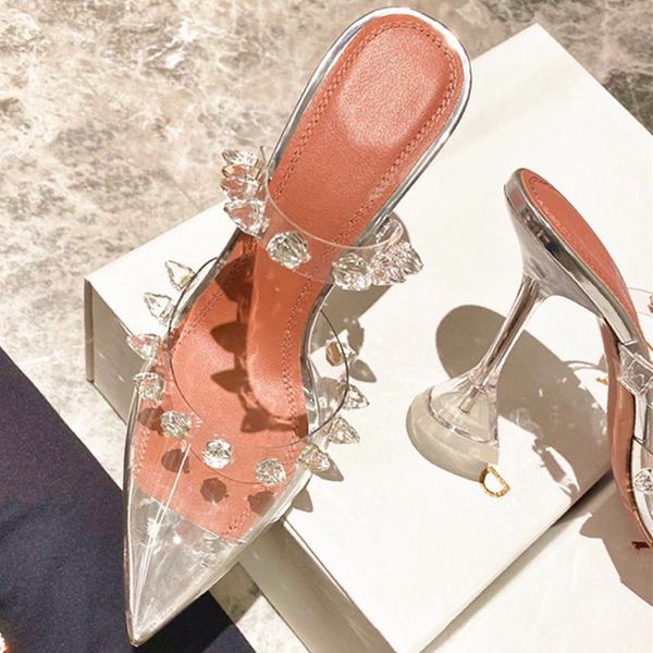 sandals 2021 star style rivet transparent pvc cup heeled women fashion stiletto high heels summmer shoes female pumps, Black
sandals 2021 star style rivet transparent pvc cup heeled women fashion stiletto high heels summmer shoes female pumps, Black