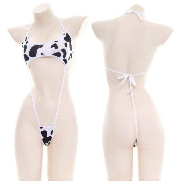 women's swimwear kawaii cow print mini backless micro bikini jumpsuit erotic costumes bodysuit for women lingerie, White;black
women's swimwear kawaii cow print mini backless micro bikini jumpsuit erotic costumes bodysuit for women lingerie, White;black