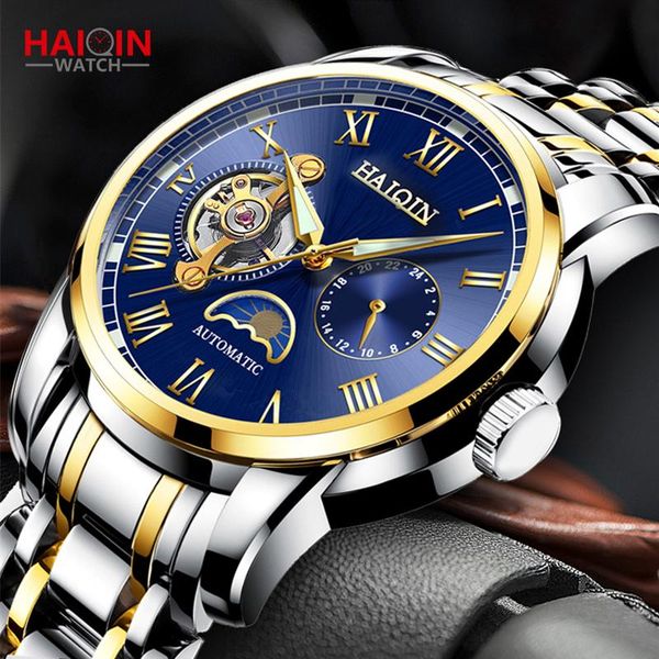 wristwatches haiqin casual men's watch tourbillon fashion clock men business automatic mechanical wristwatch relogio masculino, Slivery;brown
wristwatches haiqin casual men's watch tourbillon fashion clock men business automatic mechanical wristwatch relogio masculino, Slivery;brown