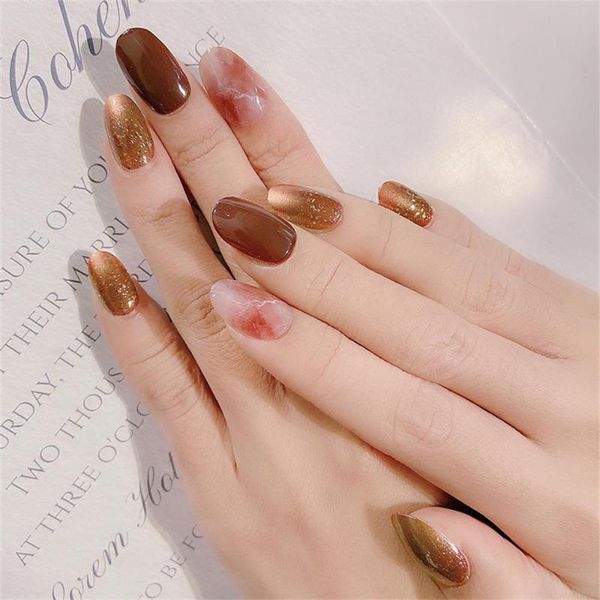 30pcs leopard pattern fake nails full cover bright golden color galaxy oval acrylic ballerina 6 styles nail art tips stickers & decals, Black
30pcs leopard pattern fake nails full cover bright golden color galaxy oval acrylic ballerina 6 styles nail art tips stickers & decals, Black