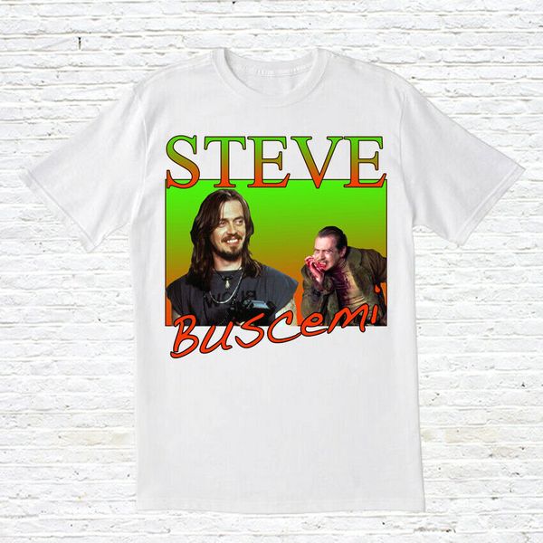 steve buscemi t-shirt (fargo / 90s / airheads / homage), White;black
