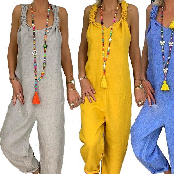 autumn summer womens jumpsuit women jumpsuits solid color bib overall sleeveless backless knotted dungarees romper overalls, Black;white
autumn summer womens jumpsuit women jumpsuits solid color bib overall sleeveless backless knotted dungarees romper overalls, Black;white