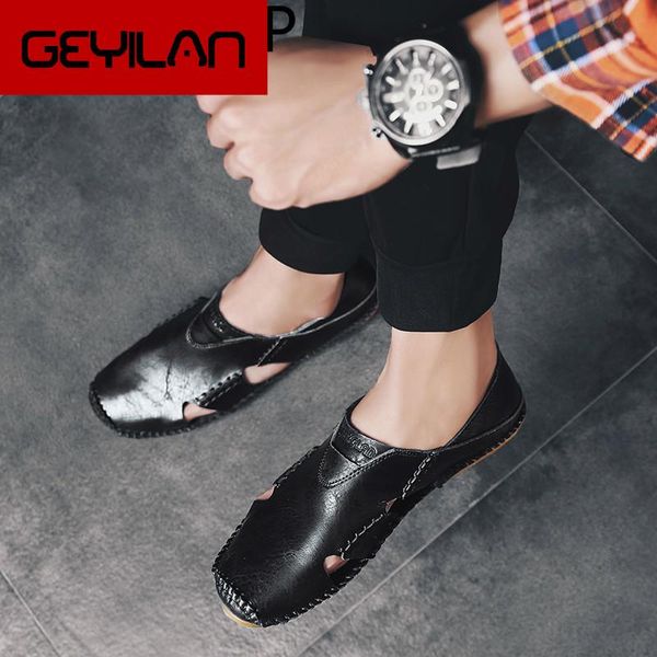 sandals summer leather men shoes mens slip on beach breathable casual krasovki tenis slippers male 2021, Black
sandals summer leather men shoes mens slip on beach breathable casual krasovki tenis slippers male 2021, Black