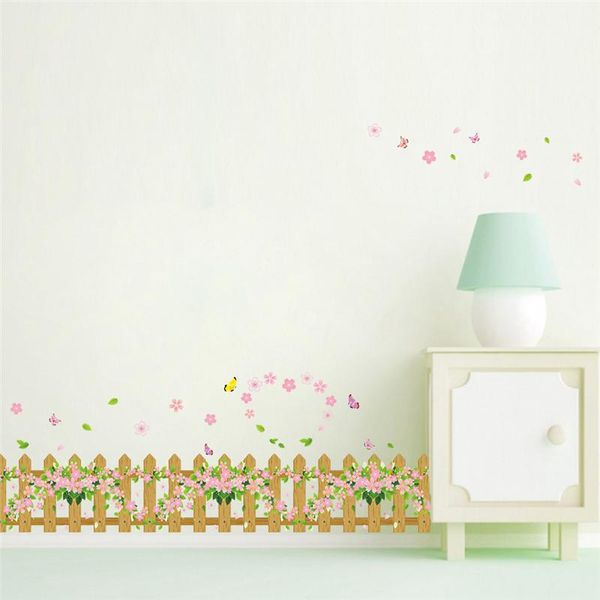 wall stickers vivid pink flowers butterfly fence for home decoration diy bedroom baseboard walls decals mural art pvc posters
wall stickers vivid pink flowers butterfly fence for home decoration diy bedroom baseboard walls decals mural art pvc posters