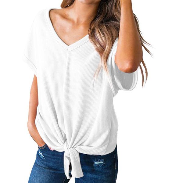women's blouses & shirts women 2021 arrival casuasl solid v-neck short sleeve bandage loose shirt blouse feminine clothing &a, White
women's blouses & shirts women 2021 arrival casuasl solid v-neck short sleeve bandage loose shirt blouse feminine clothing &a, White