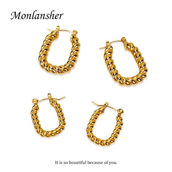 hoop & huggie monlansher large small geometric twist earrings gold silver color titanium steel french elegant jewelry, Golden;silver
hoop & huggie monlansher large small geometric twist earrings gold silver color titanium steel french elegant jewelry, Golden;silver