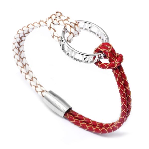 chino creative new women's fashion fresh calf leather woven bracelet alloy ring, Black
chino creative new women's fashion fresh calf leather woven bracelet alloy ring, Black