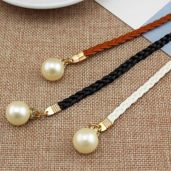 belts 2021 sell pearl kniited belt womens style candy colors rope braid female for dress, Black;brown
belts 2021 sell pearl kniited belt womens style candy colors rope braid female for dress, Black;brown