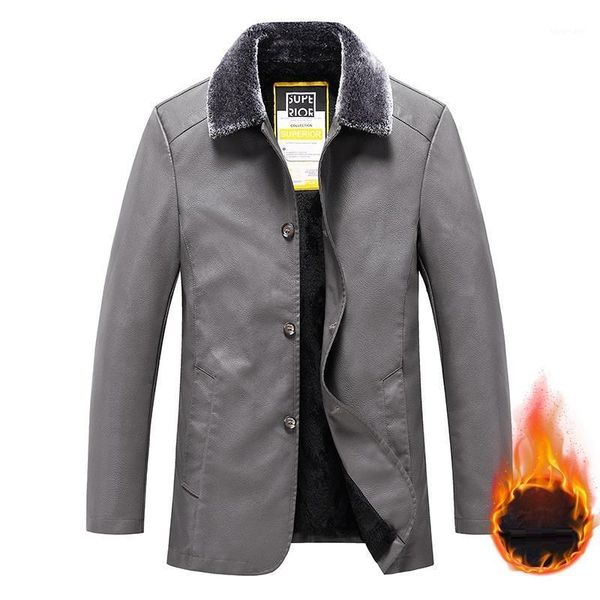 men's jackets leather jacket men warm thick windproof casual fur collar solid color male fleece windbreaker outwear overcoat clothing, Black;brown
men's jackets leather jacket men warm thick windproof casual fur collar solid color male fleece windbreaker outwear overcoat clothing, Black;brown