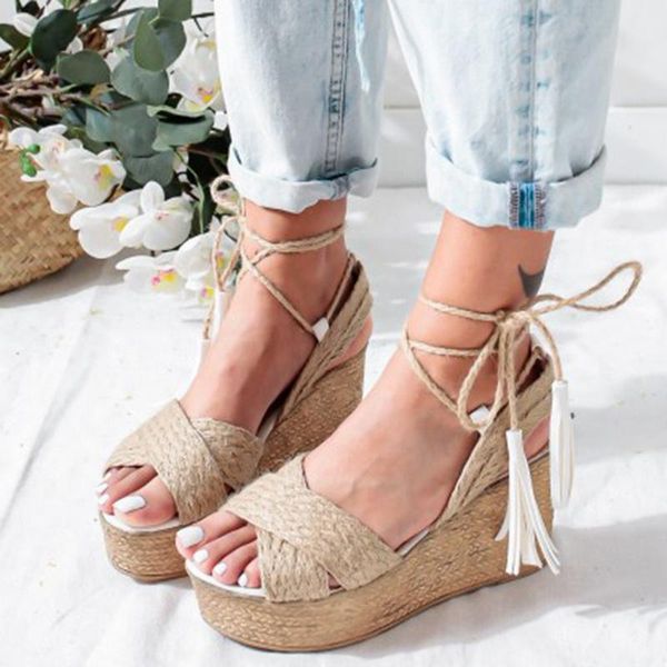 dress shoes women sandals high heels platform wedge summer tassel 2021 cross-tied solid open toe, Black
dress shoes women sandals high heels platform wedge summer tassel 2021 cross-tied solid open toe, Black