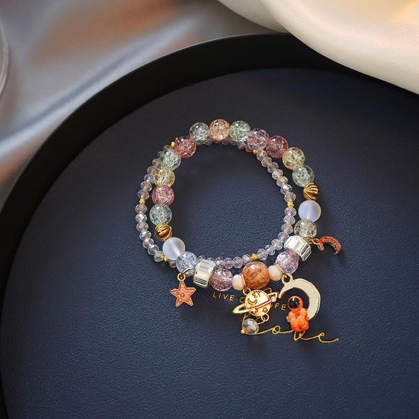 link, chain south korea's sweet multi layer student bracelet, korean all match temperament double space star beads string, Black
link, chain south korea's sweet multi layer student bracelet, korean all match temperament double space star beads string, Black
