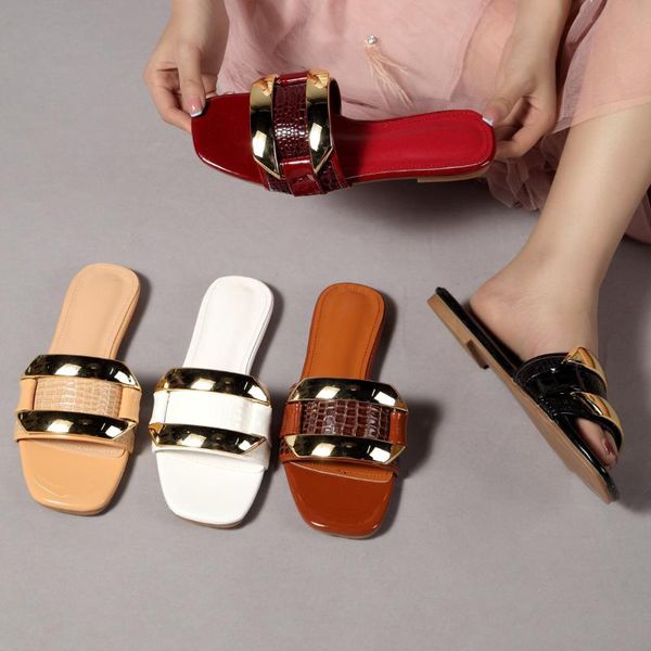 slippers fashion women's shoes retro personality large button flat summer casual sandals., Black
slippers fashion women's shoes retro personality large button flat summer casual sandals., Black