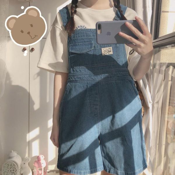 2021summer japanese soft sister vintag strap shorts young girl student loose sweet harajuku denim college style women's, White;black
2021summer japanese soft sister vintag strap shorts young girl student loose sweet harajuku denim college style women's, White;black