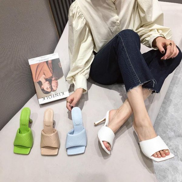 solid gingham designer slippers women open toe thin high heel slides sandals one strap casual shoes flip flops, Black
solid gingham designer slippers women open toe thin high heel slides sandals one strap casual shoes flip flops, Black