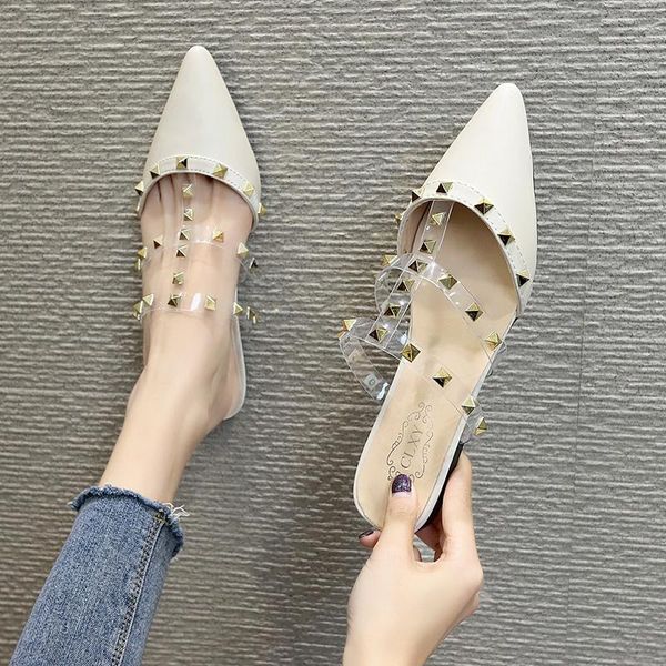 slippers spring female fashion outdoor rivet decoration pointed solid color non-slip simple daily casual women shoes u24-96, Black
slippers spring female fashion outdoor rivet decoration pointed solid color non-slip simple daily casual women shoes u24-96, Black
