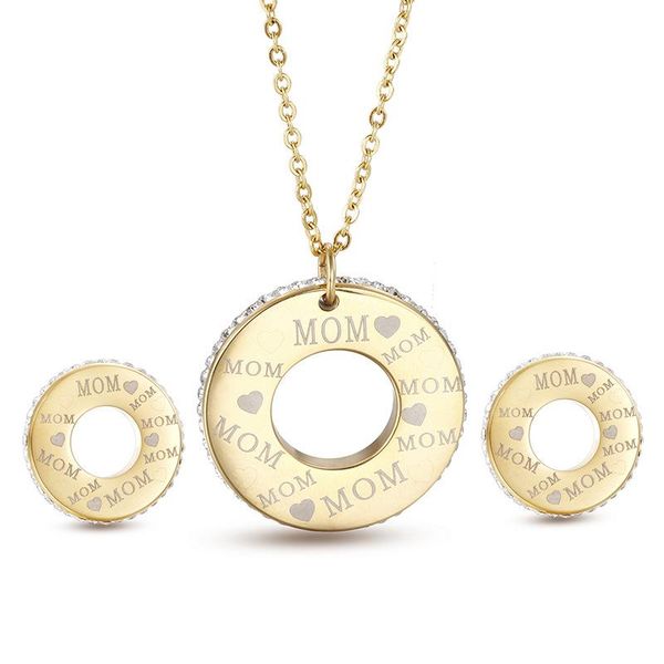 earrings & necklace mother's day color gold stainless steel mom hearts letter jewelry sets for mother gift, Silver
earrings & necklace mother's day color gold stainless steel mom hearts letter jewelry sets for mother gift, Silver