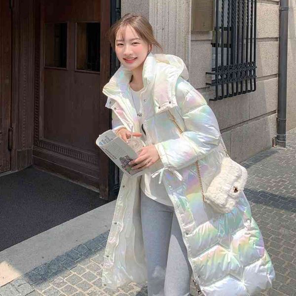 2021 winter korean version new net red bright face cotton jacket long knee size dazzling color wash down women's, Black
2021 winter korean version new net red bright face cotton jacket long knee size dazzling color wash down women's, Black