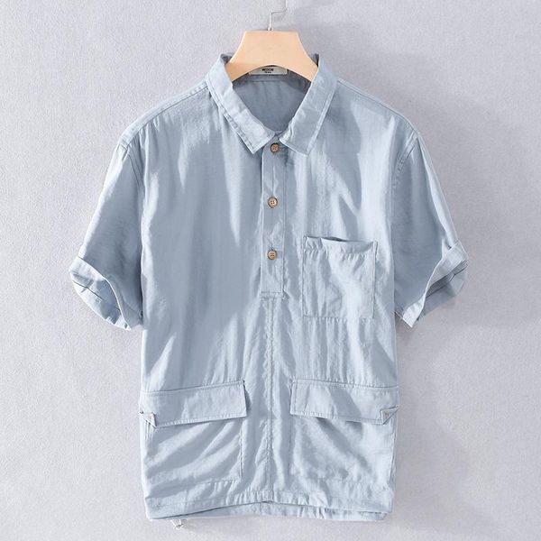 men's casual shirts 912 men cargo summer korean style loose multi-pocket short sleeve lapel fashion trendy student youth, White;black
men's casual shirts 912 men cargo summer korean style loose multi-pocket short sleeve lapel fashion trendy student youth, White;black
