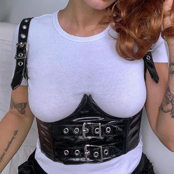 women's shapers summer girl tank casual cool button bright leather elastic breast belt waist cover slim tights 2021, Black;white
women's shapers summer girl tank casual cool button bright leather elastic breast belt waist cover slim tights 2021, Black;white