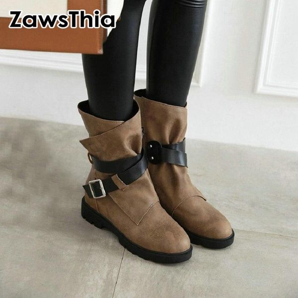 boots zawsthia 2021 winter buckle strap pleated rock punk cowgirl woman zip platform women ankle big size 42 43, Black
boots zawsthia 2021 winter buckle strap pleated rock punk cowgirl woman zip platform women ankle big size 42 43, Black