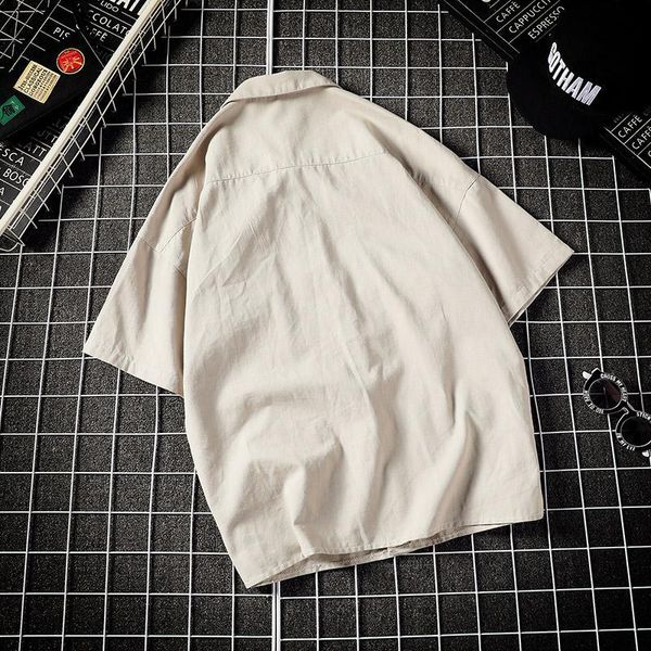 men's casual shirts men short sleeve summer stand collar loose style hip hop camisa masculina abz686 iygq, White;black
men's casual shirts men short sleeve summer stand collar loose style hip hop camisa masculina abz686 iygq, White;black