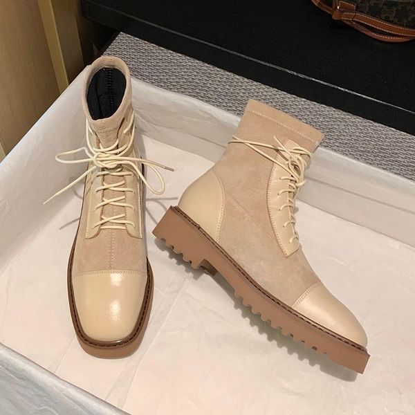 boots 2021 women's spring and autumn fashion short middle heel casual splicing lace up black apricot size 33-41
boots 2021 women's spring and autumn fashion short middle heel casual splicing lace up black apricot size 33-41