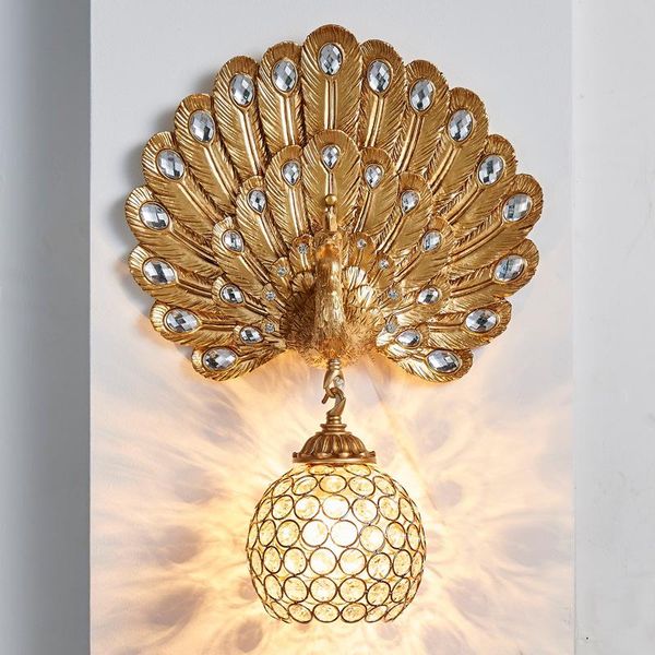 wall lamp european classic peacock open screen design gold paint luxury crystal decoration living room led lighting hanging ball
wall lamp european classic peacock open screen design gold paint luxury crystal decoration living room led lighting hanging ball