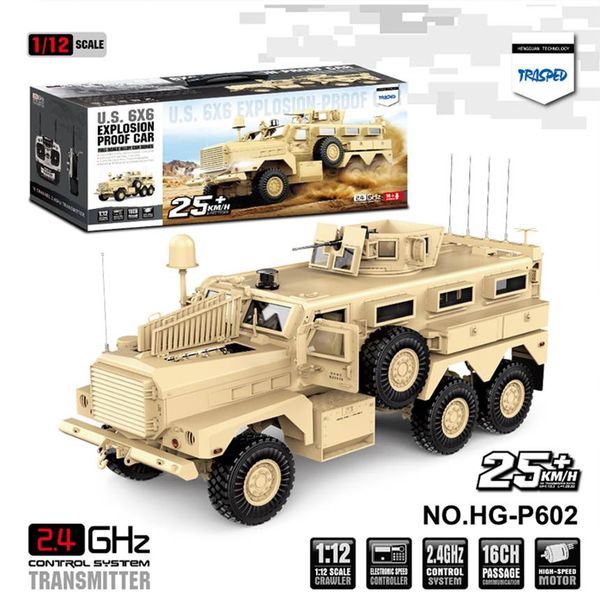 hg p602 1/12 2.4g remote control rc truck 6wd 16ch 25km/h high speed electric off road crawler rc car toys model for boys gifts
hg p602 1/12 2.4g remote control rc truck 6wd 16ch 25km/h high speed electric off road crawler rc car toys model for boys gifts