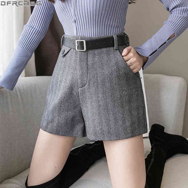 women's shorts loose wide leg ladies vintage with belt short femme streetwear high waist winter woolen women gray brown black 3689, White;black
women's shorts loose wide leg ladies vintage with belt short femme streetwear high waist winter woolen women gray brown black 3689, White;black