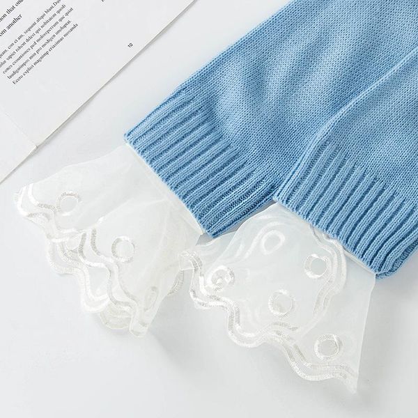 five fingers gloves 2021 women lace detachable sleeve fake cuffs pleated flare false female ruffles wristband decorative accessory, Blue;gray
five fingers gloves 2021 women lace detachable sleeve fake cuffs pleated flare false female ruffles wristband decorative accessory, Blue;gray