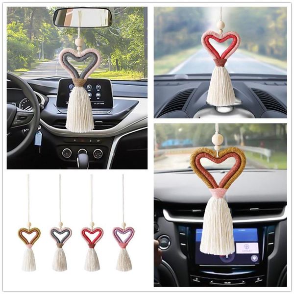 interior decorations weaving wall decor boho home car mirror hanging heart wooden bead braids
interior decorations weaving wall decor boho home car mirror hanging heart wooden bead braids