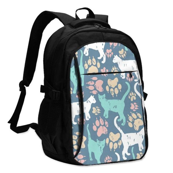 backpack bags school for boy girl teenagercolorful cat and footprint usb charge computer lapback pack
backpack bags school for boy girl teenagercolorful cat and footprint usb charge computer lapback pack