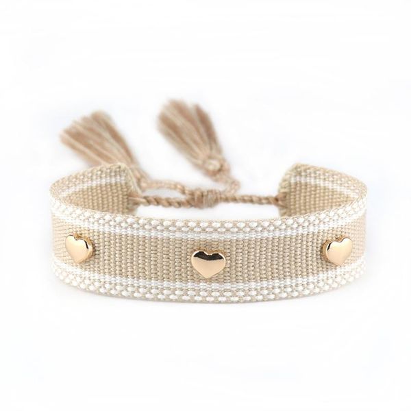 charm bracelets woven inlaid heart-shaped bracelet men and women adjustable knitted friendship as a holiday jewelry for friends, Golden;silver
charm bracelets woven inlaid heart-shaped bracelet men and women adjustable knitted friendship as a holiday jewelry for friends, Golden;silver