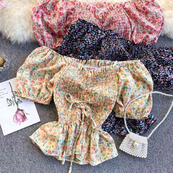 women's knits & tees elegant retro puff sleeve shirt summer style female one-shoulder stretch slim short floral blouse for wom, White
women's knits & tees elegant retro puff sleeve shirt summer style female one-shoulder stretch slim short floral blouse for wom, White