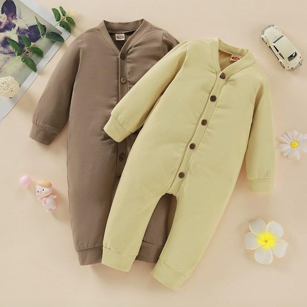 jumpsuits 0-24m born baby boy girl solid color long sleeve single breasted cotton romper jumpsuit outfits clothes, Blue
jumpsuits 0-24m born baby boy girl solid color long sleeve single breasted cotton romper jumpsuit outfits clothes, Blue