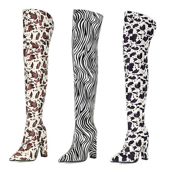 boots black brown zebra print microfiber women over the knee short plush winter long pointed toe square heel shoes
boots black brown zebra print microfiber women over the knee short plush winter long pointed toe square heel shoes